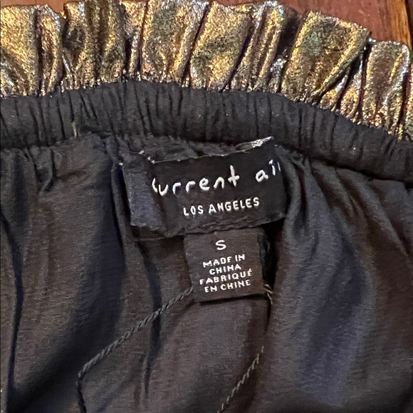 Current Air Metallic Gold Pleated Mini Skirt - Picture 4 of 5